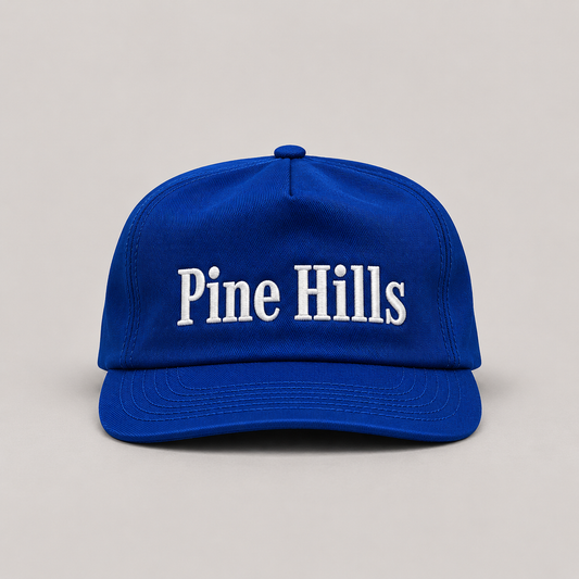 PINE HILLS LOGO HAT ROYAL BLUE